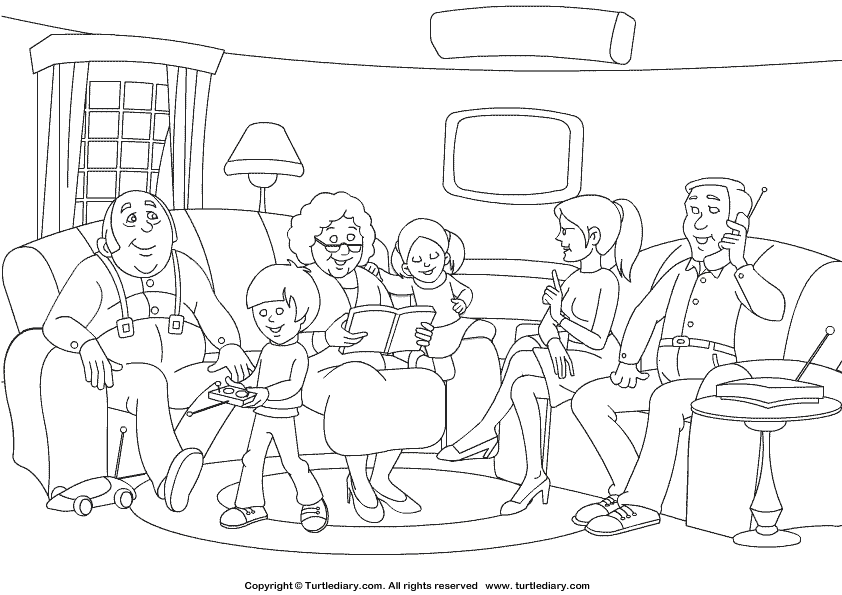 pages family for coloring pages - photo #41
