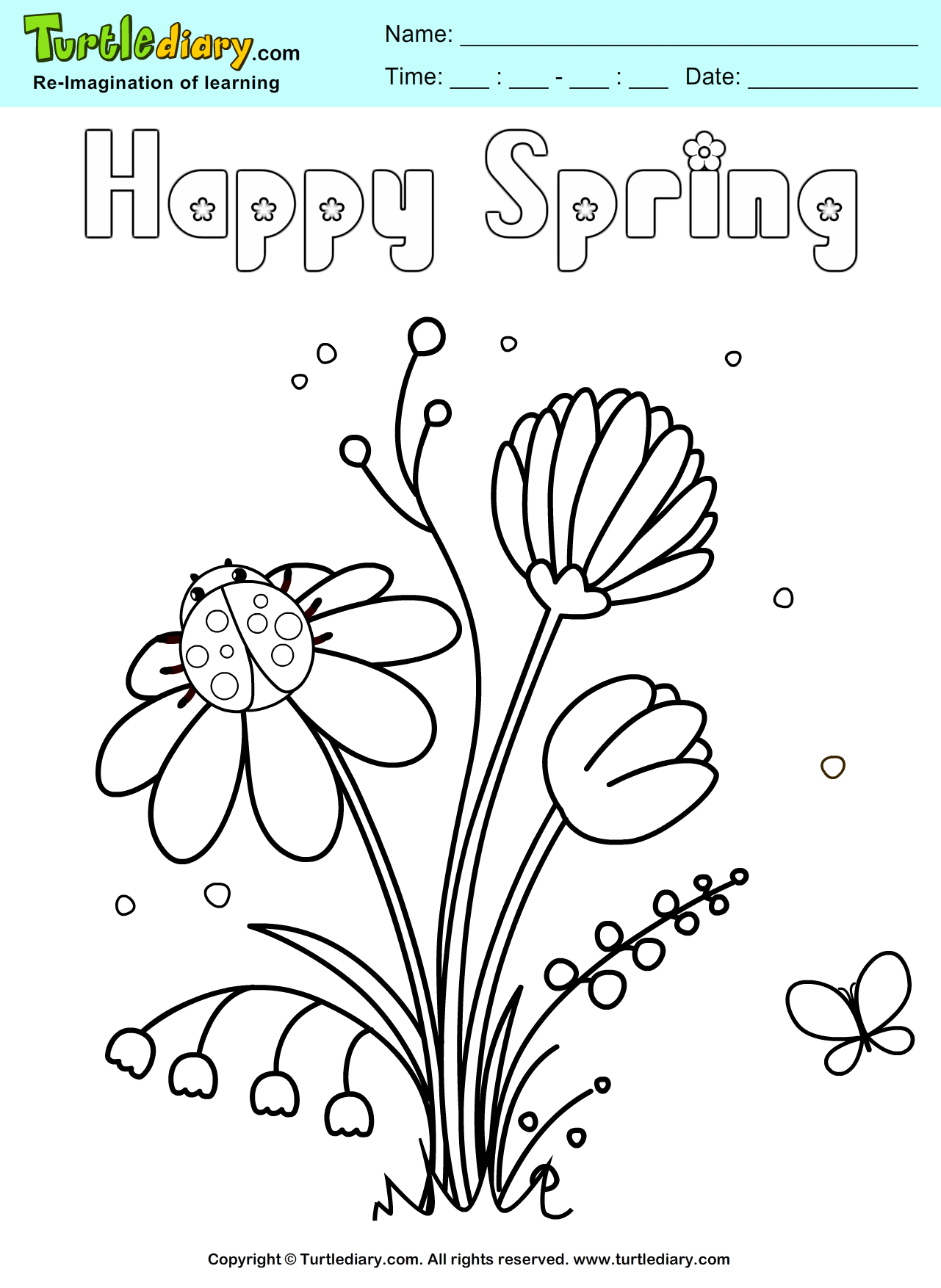 happy-spring-flower-coloring-sheet-turtle-diary