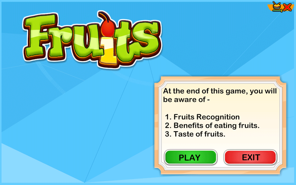 Fruit Game Teaching Kindergarten Children about Fruits