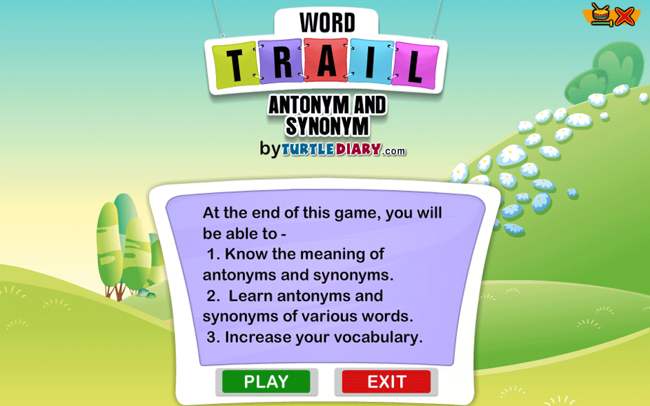 Learn to Practice Synonyms and Antonyms Word Trail Game for Grade 1 Kids