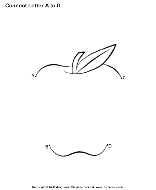 Connect Letter A to D