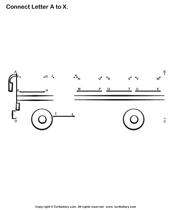 Connect Letter A to X