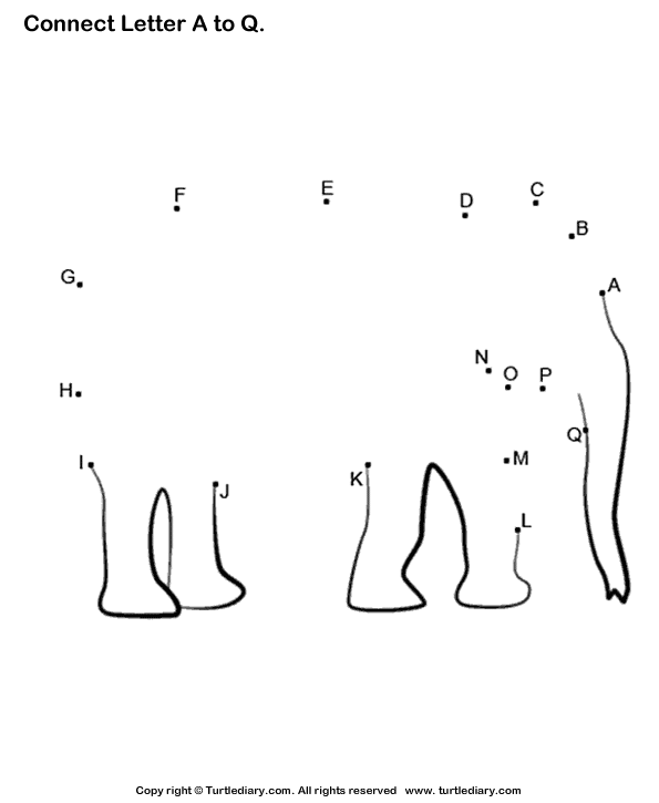 Connect Letter A to Q