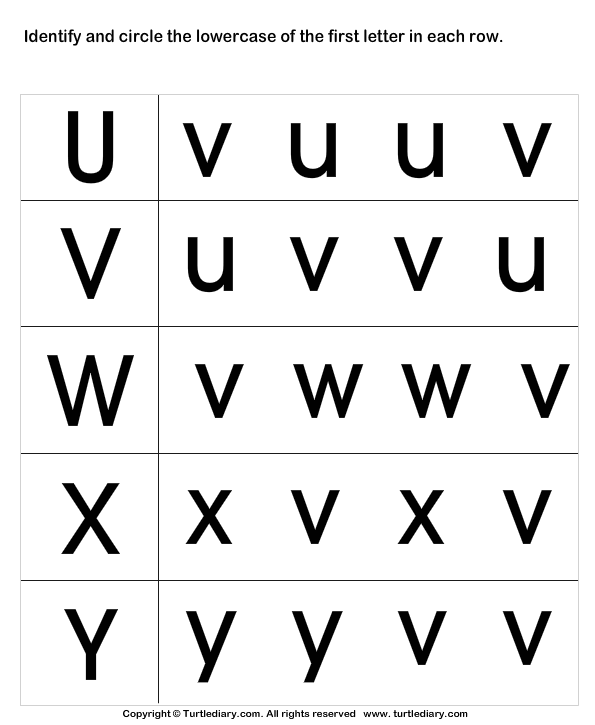 Letter Matching Worksheet 17