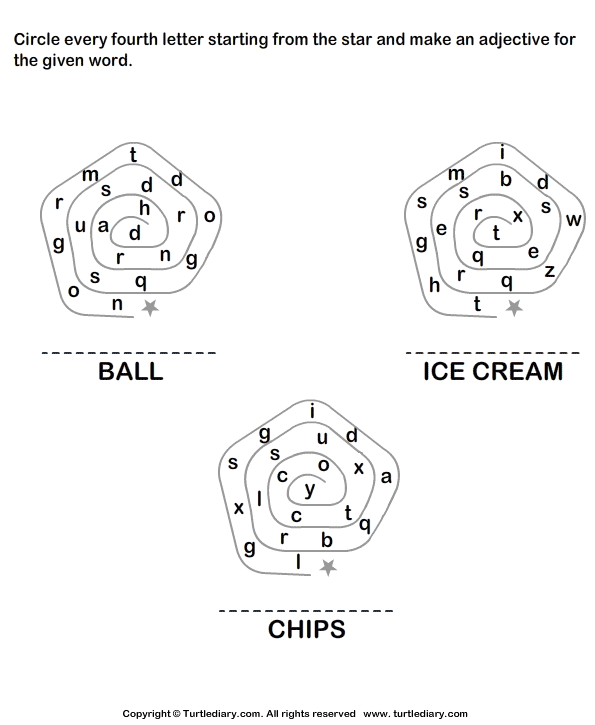 Describing Words Worksheet 3