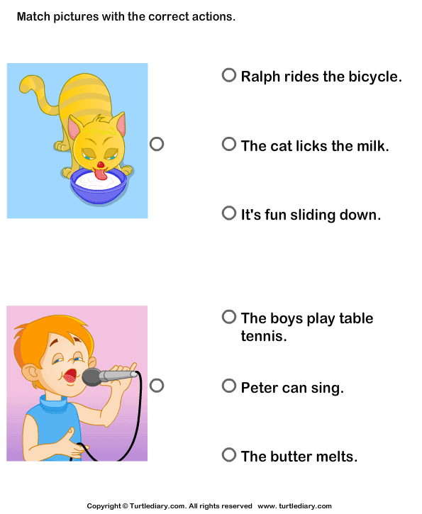 Action Verbs Worksheets 7