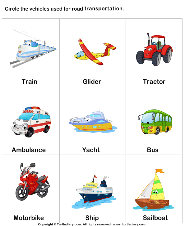 Transports Worksheet 7