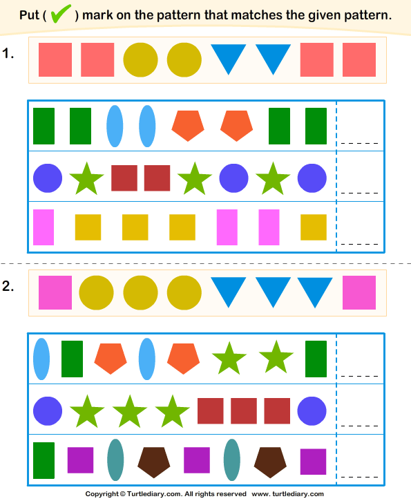 Patern Match Worksheet1