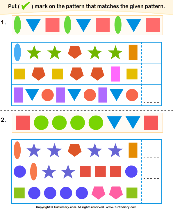 Patern Match Worksheet5