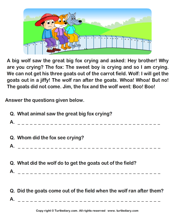 Reading Comprehension 6Th Grade Pdf