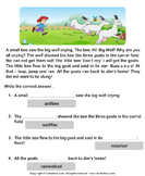 Reading comprehension stories Worksheets