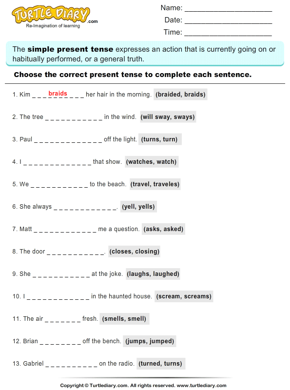 Present Continuous Tense Essay