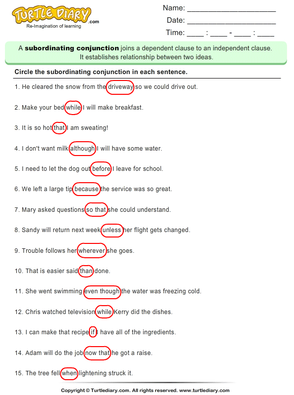 identify-subordinating-conjunction-turtlediary