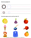 Identify words for letters (a-z) Worksheets