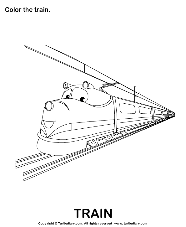 Land transport: Color the pictures - TurtleDiary.com