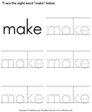 Trace The Sight Words Worksheets - Preschool | Turtle Diary