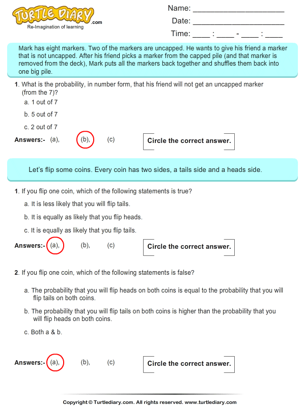 probability-multiple-choice-questions-4-worksheet-turtlediary