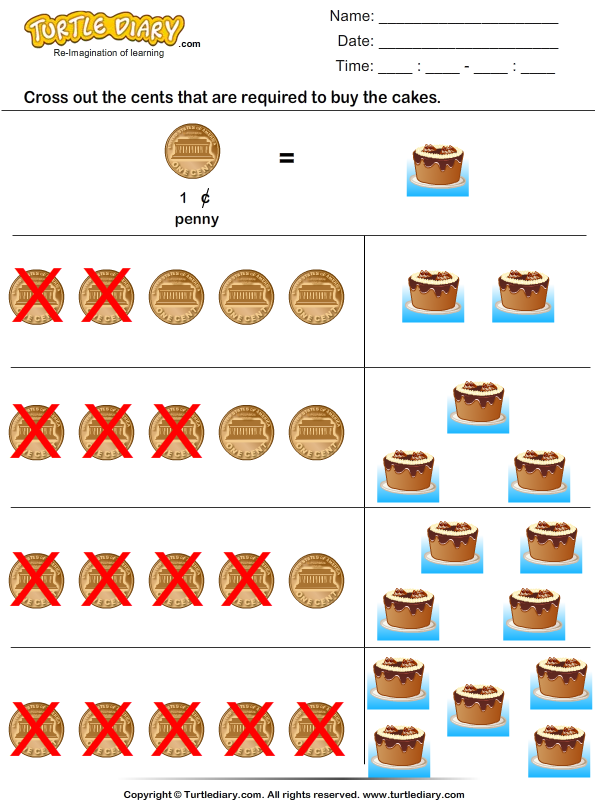 Count coins - TurtleDiary.com