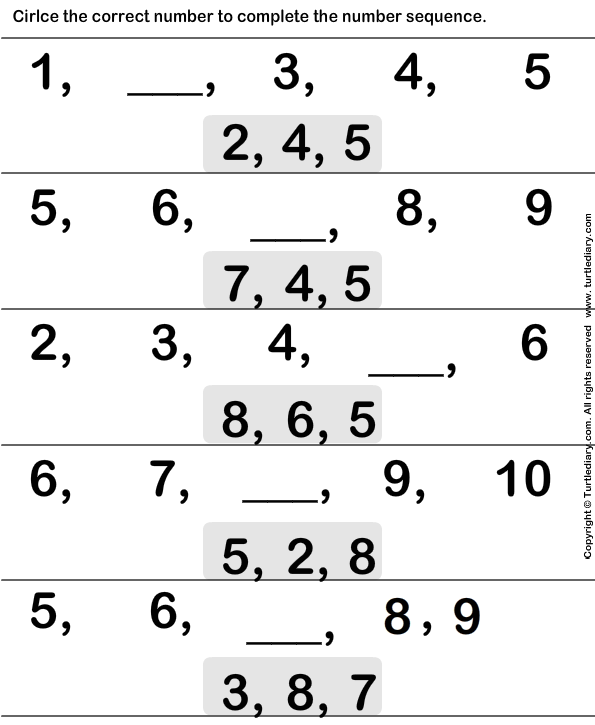 Ordinal Numbers Worksheet 1 - Turtle Diary