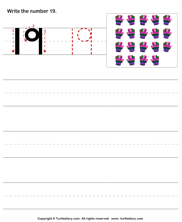 number-writing-19-worksheet-turtlediary