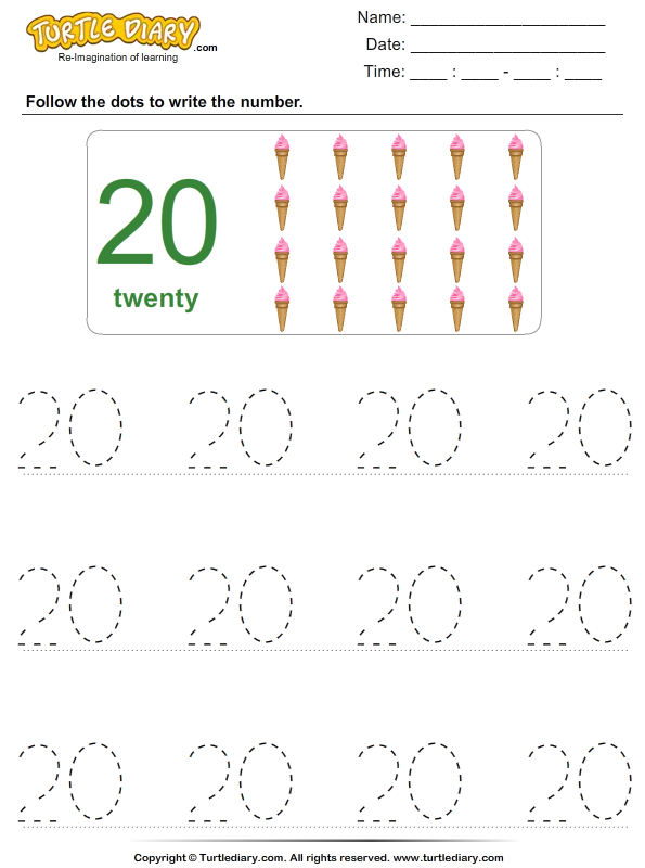 Number writing - TurtleDiary.com