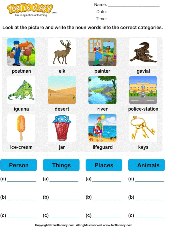  Noun Sorting Worksheet With Pictures Free Download Goodimg co