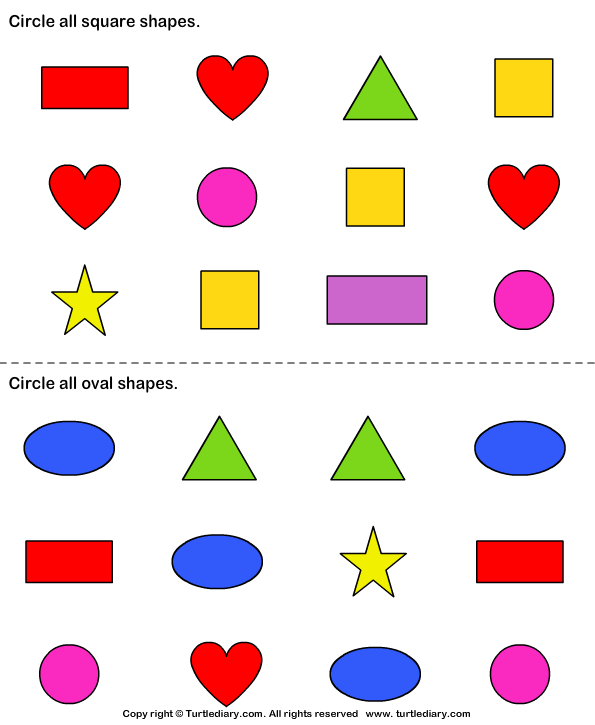 Identify Shapes Worksheet Turtle Diary