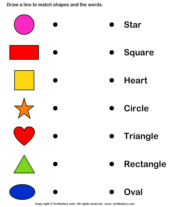 Matching Shapes Worksheet For Kindergarten 9027