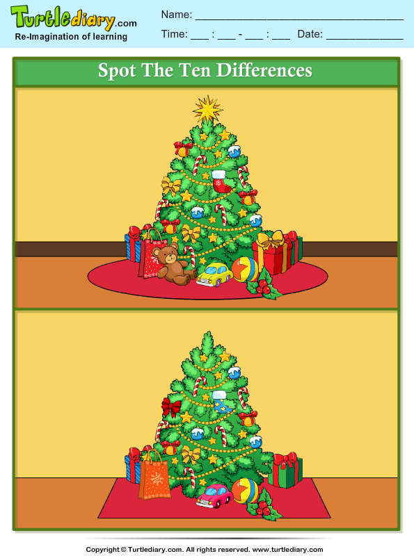 Christmas Spot The Difference Free Printables