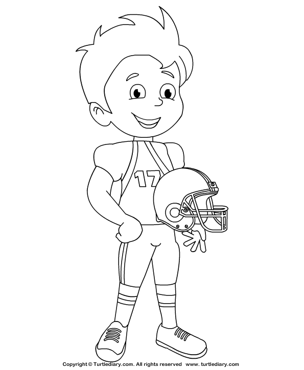 Rugby Player Coloring Page