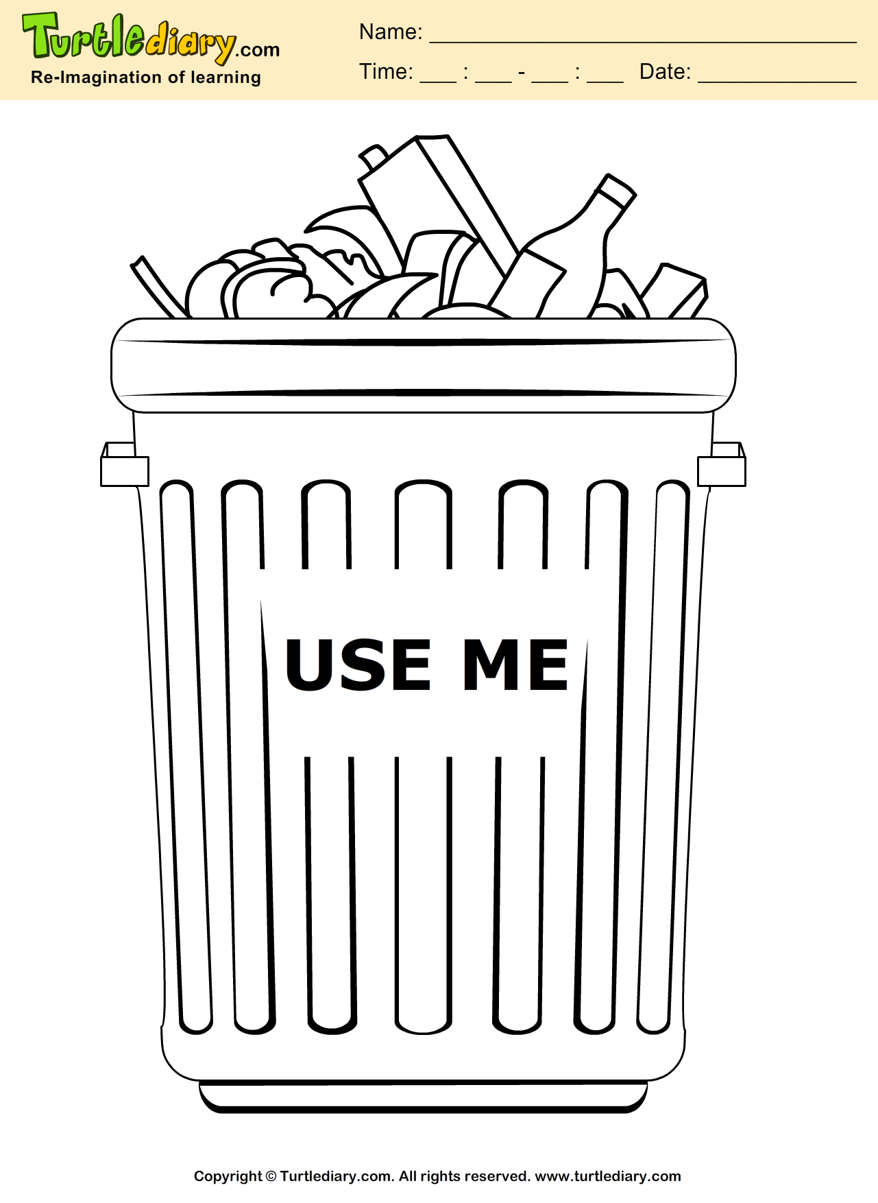 Recycle Coloring Page