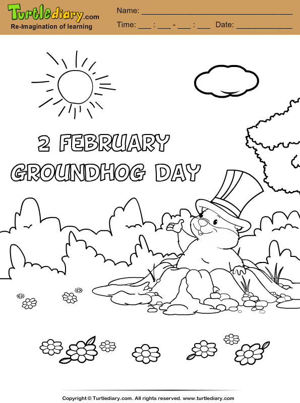 Groundhog Day Coloring