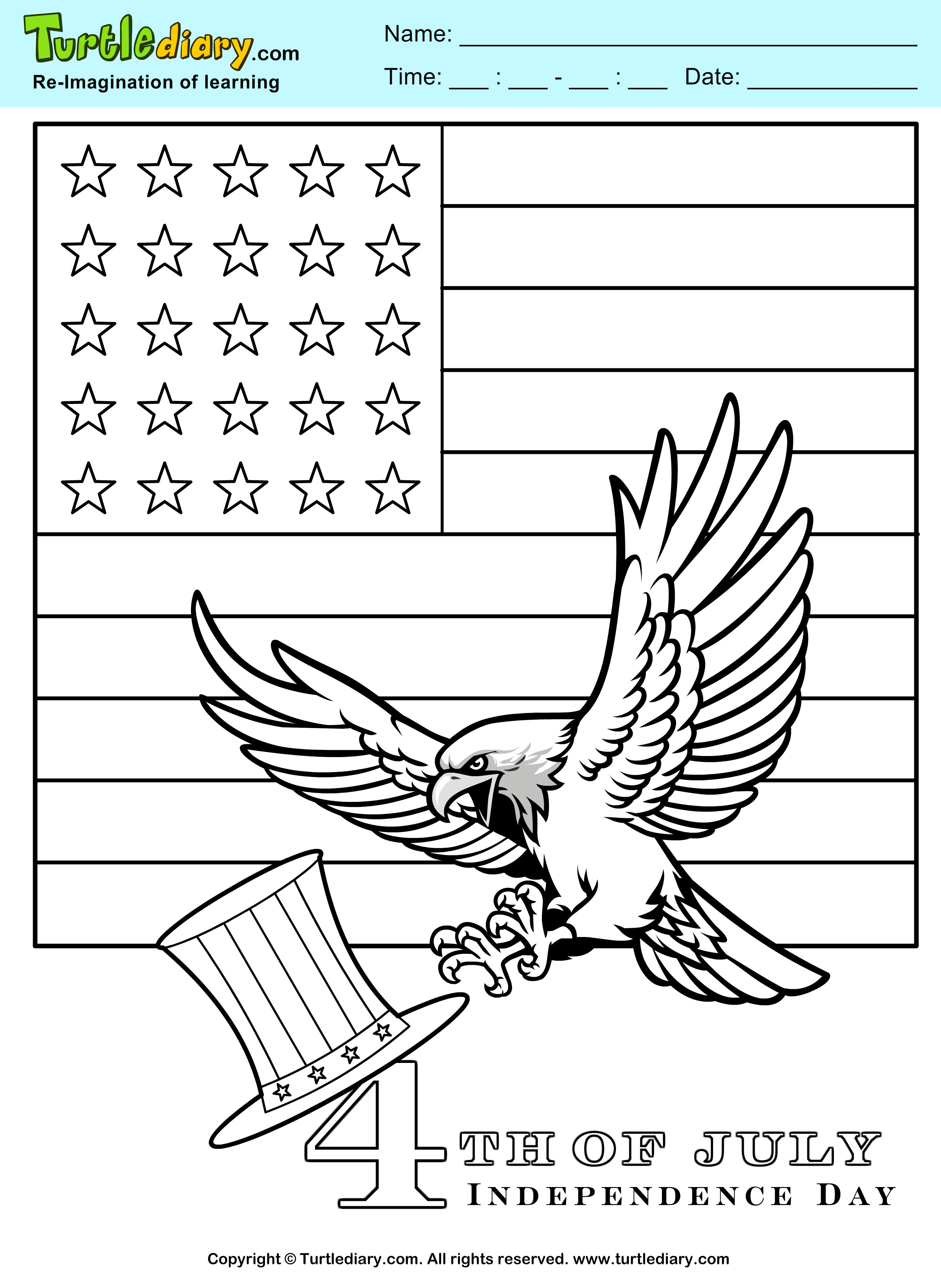Independence Day USA Coloring Page