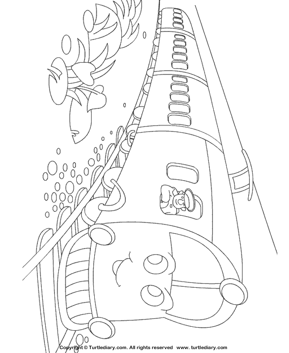 Train Coloring Sheet | Turtle Diary