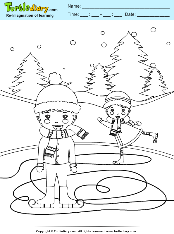 snow ski coloring pages - photo #7