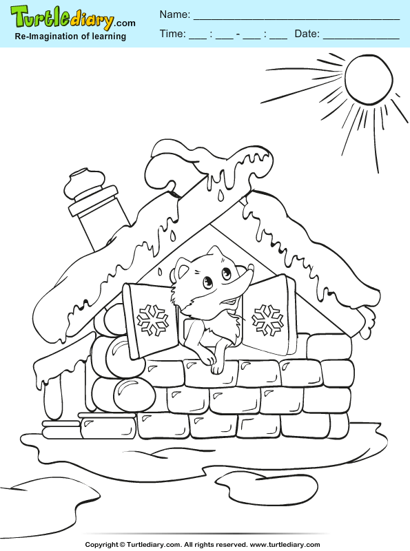 Download Sun in Winter Coloring Sheet | Turtle Diary