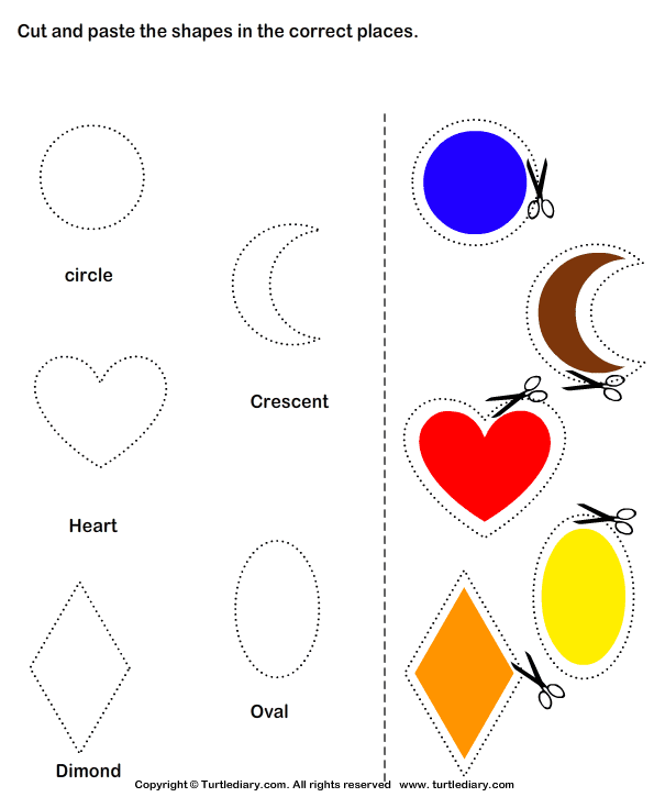 Kindergarten Worksheets To Cut Paste Free