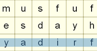 Days of The Week Word Search