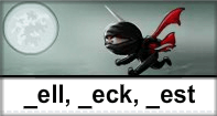 Ell Eck Est Words Typing Ninja - -ell words - First Grade