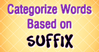 Categorize Words Based on Suffix - Word Games - Second Grade