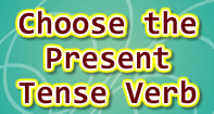 Choose the Present Tense Verb - Verb - Third Grade