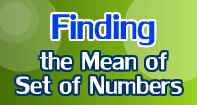 Finding the Mean of Set of Numbers - Statistics - Third Grade