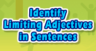 Identify Limiting Adjectives in Sentences | Adjective Game | Turtle Diary