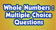 Whole numbers Multiple choice Questions - Numbers - Third Grade