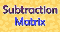 Subtraction Matrix - Subtraction - Kindergarten