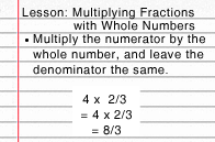 how to multiply fractions and whole numbers