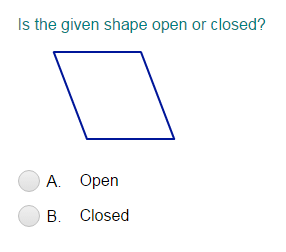 Open and Closed Shapes Quiz - Turtle Diary