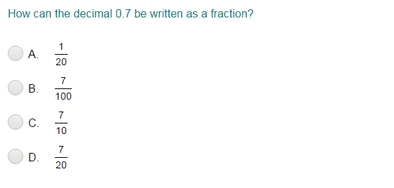 converting fractions to decimals quiz pdf