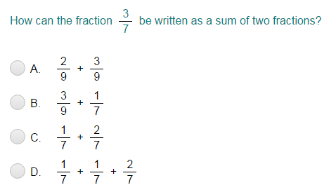 decompose fractions worksheet