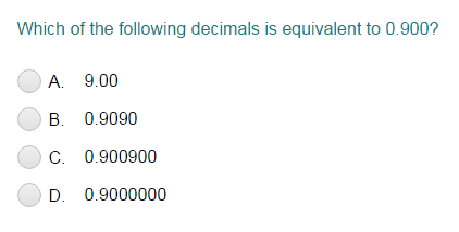 Equivalent Decimals